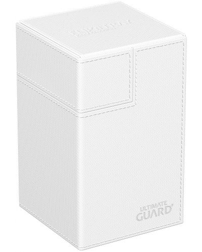Cutie pentru carduri Ultimate Guard Flip`n`Tray XenoSkin - Monocolor White (100+ bucăți) - 1